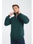 Oversıze Pamuklu içi Polarlı Dik Yaka Yarım Fermuar Sweatshirt 3