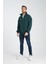 Oversıze Pamuklu içi Polarlı Dik Yaka Yarım Fermuar Sweatshirt 5