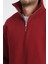 Oversıze Pamuklu içi Polarlı Dik Yaka Yarım Fermuar Sweatshirt 5