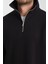 Oversıze Pamuklu içi Polarlı Dik Yaka Yarım Fermuar Sweatshirt 5