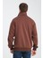 Oversıze Pamuklu içi Polarlı Dik Yaka Yarım Fermuar Sweatshirt 4
