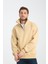 Oversıze Pamuklu içi Polarlı Dik Yaka Yarım Fermuar Sweatshirt 1