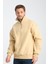 Oversıze Pamuklu içi Polarlı Dik Yaka Yarım Fermuar Sweatshirt 3