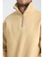 Oversıze Pamuklu içi Polarlı Dik Yaka Yarım Fermuar Sweatshirt 4