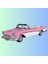 1957 Model Buıck Roadmaster Üstü Açık Pembe Renk 1:18 Ölçekli - Mavi Su Dünyası 1