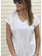 V Yaka Salaş Kadın T-Shirt 1