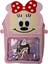 Kız Çocuk Pembe Renk Sevimli Amine Kız Baskılı Pullu Mini Mouse Figürlü Silikon Çanta Cüzdan 1