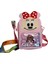 Kız Çocuk Pembe Renk Sevimli Amine Kız Baskılı Pullu Mini Mouse Figürlü Silikon Çanta Cüzdan 4