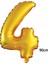 - 40 Inç 4 Rakamı Folyo Balon Gold 100 cm 11 1