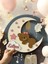 Uyuyan Ayı Teddy Bear Desenli Kişiye Özel Çocuk ve Bebek Odası Ahşap Kapı ve Duvar Süsü. 2