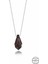 Swr Crystal 13 mm Drop Black Kadın Gümüş Kolye 2