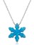 Gümüş Mavi Opal Taş Kar Tanesi Kadın Kolye 1