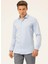 Slim Fit Klasik Yaka Düz Mavi - Buz Erkek Gömlek GM1007100509 1