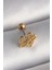 316L Çelik Gold Renk Zirkon Taşlı Kalp Sonsuzluk Detay Tragus Piercing 1