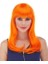 Turuncu Renk Uzun Düz Parti Peruğu 1