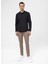Slim Fit Klasik Yaka Düz Siyah Erkek Gömlek GM1007100570 3