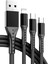 3ın1 Siyah 1.2 Metre (Mıcro USB - Lıghtnıng - Type C) Telefon Şarj Kablosu (4886) 1