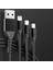 3ın1 Siyah 1.2 Metre (Mıcro USB - Lıghtnıng - Type C) Telefon Şarj Kablosu (4886) 3