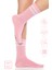 Bambu Unisex Tenis Kolej Çizgili Premium Pembe Renk Dikişsiz Soket Çorap 1