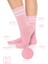 Bambu Unisex Tenis Kolej Çizgili Premium Pembe Renk Dikişsiz Soket Çorap 2