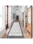 Kaymaz Taban Yıkanabilir Modern Salon Mutfak Koridor Halısı Gri 4022 2
