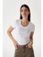 Kadın Beyaz Logolu T-Shirt 2
