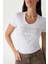 Kadın Beyaz Logolu T-Shirt 4