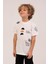 Baskılı Pamuklu Bisiklet Yaka Yazlık Erkek Çocuk T-Shirt 1