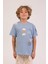 Baskılı Pamuklu Bisiklet Yaka Yazlık Erkek Çocuk T-Shirt 1
