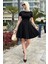 Siyah Godeli Mini Elbise MG2326 3