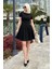 Siyah Godeli Mini Elbise MG2326 5