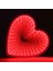 2 Adet Vıp 3D Işıklı Kalp Romantik Dekor Işık 3D Heart Tunnel Lamp Red Light Kalpli Pilli LED Işık 2