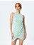 Simli Halter Yaka Kolsuz Bodycon Mini Elbise 2