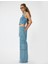 Oversize Kargo Kot Pantolon Beli Lastikli Cep Detaylı - Loose Straight Fit Jeans 2