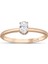 0.35 Karat Oval Rose Tektaş Pırlanta Yüzük 1