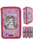 Xl Jumbo Model Unicorn Bahar Kalem Kutusu Organizer Kalemkutu 3 Bölmeli Kalemlik Pembe 1