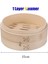 15CM 1 Buharlı Stil Bambu Buharlı Pişirici Örgü Sepet Mutfak Araçları Dumpling Yumurta Atıştırmalık Pirinç Balık Sebze Için Kapaklı Set (Yurt Dışından) 1