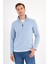 Bebek Mavisi Polar Sweatshirt Erkek Dik Yaka 1