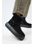 Caterina Kadın Deri İçi Kürklü Kuşaklı Siyah Bot 1