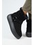 Caterina Kadın Deri İçi Kürklü Kuşaklı Siyah Bot 5
