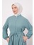Mint Yeşili Bağlama Detaylı Ferace 5
