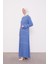Indigo Çizgi Detaylı Ferace 2