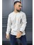 Bisiklet Yaka Cep Fermuar Detaylı Double Face Erkek Sweatshirt 1