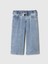 Kız Bebek Mavi Örme Pull-On Baggy Jean Pantolon 1