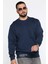 Bisiklet Yaka Cep Fermuar Detaylı Double Face Erkek Sweatshirt 2