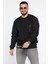 Bisiklet Yaka Cep Fermuar Detaylı Double Face Erkek Sweatshirt 1
