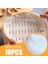 15CM 10 Adet Tarzı 3 Boyut Yuvarlak Yapışmaz Silikon Buharlı Tabaka Beyaz Dim Sum Kağıdı Ev Restoran Buharlı Mat Mutfak Pişirme Araçları cm (Yurt Dışından) 1