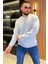 Erkek Bisiklet Yaka Oversize Şardonlu Üç Iplik Sweatshirt 1