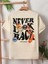 Büyük Beden Özel Tasarım Never Look Back Baskılı Ter Tutmaz Yazlık Erkek Tshirt 1