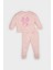 Kız Bebek 2'li Takım Fiyonk Baskılı Sweatshirt Beli Lastikli Eşofman Altı E2866A525SP 1